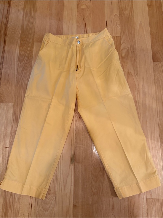boca bay Pants - Women's Yellow Capris Comfortable Stretch Waist